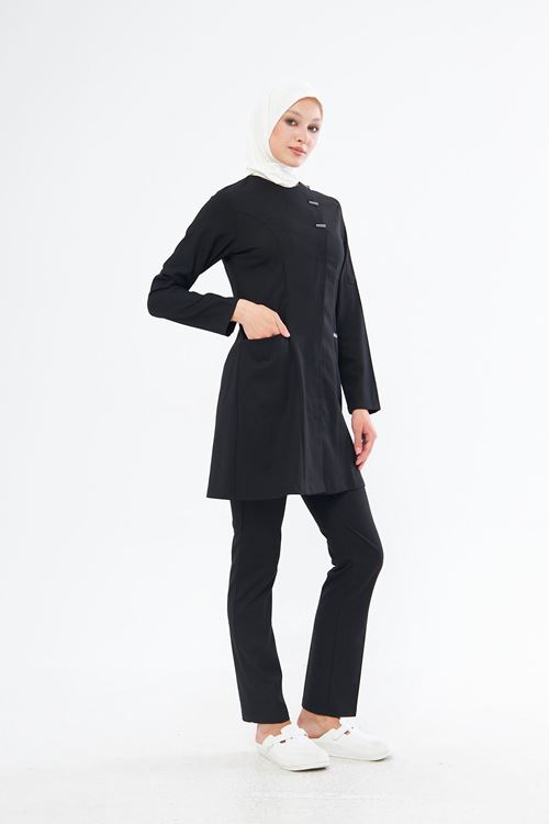 Nef Medikal Elegance Siyah Tesettür Takım