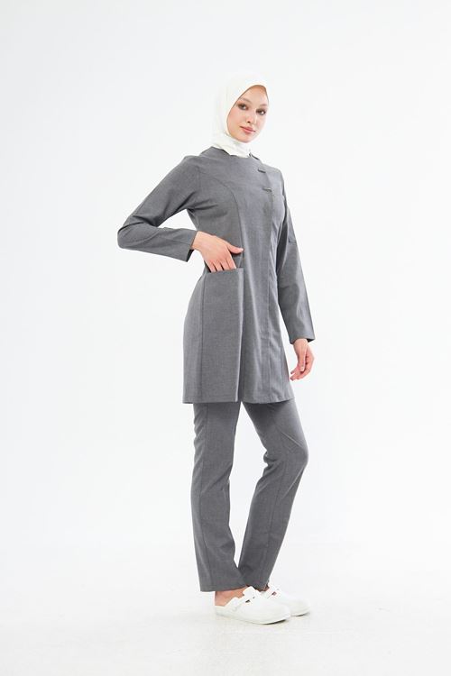 Nef Medikal Elegance Antrasit Gri Tesettür Takım