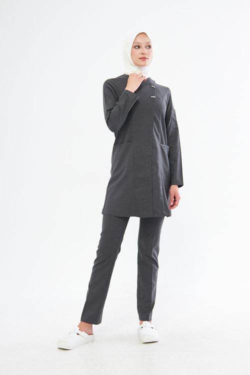 Nef Medikal Elegance Füme Gri Tesettür Takım