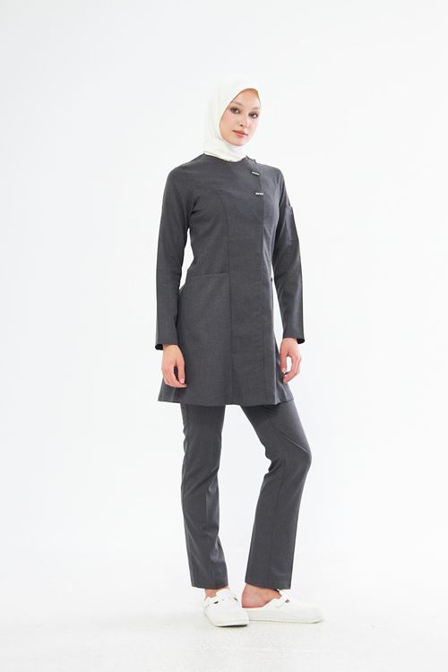 Nef Medikal Elegance Füme Gri Tesettür Takım
