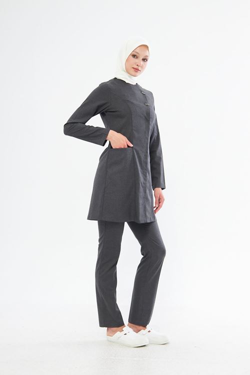 Nef Medikal Elegance Füme Gri Tesettür Takım