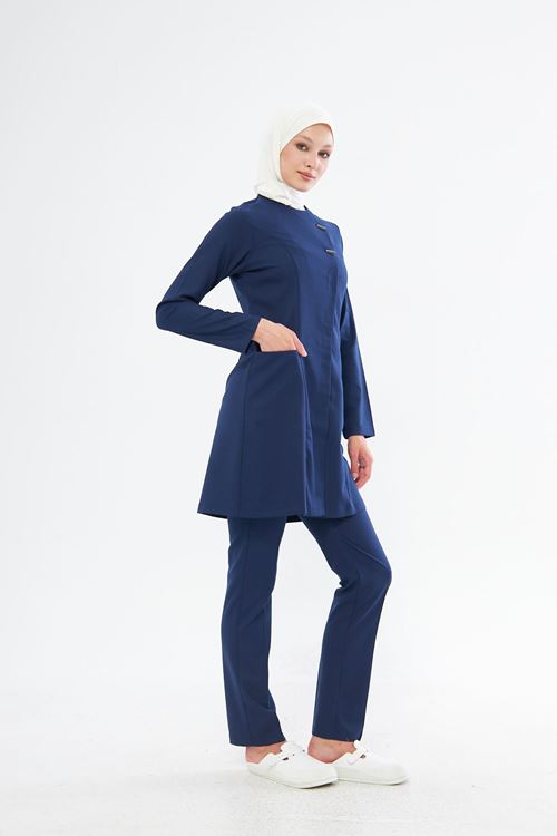 Nef Medikal Elegance Indigo Tesettür Takım