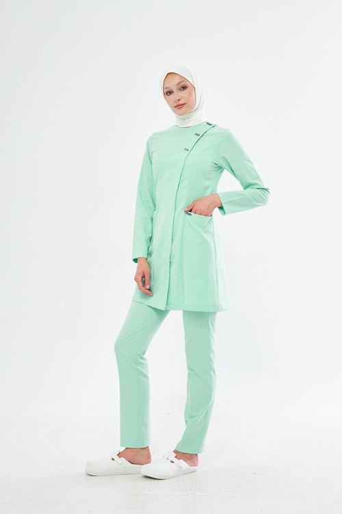 Nef Medikal Elegance Su Yeşili Tesettür Takım