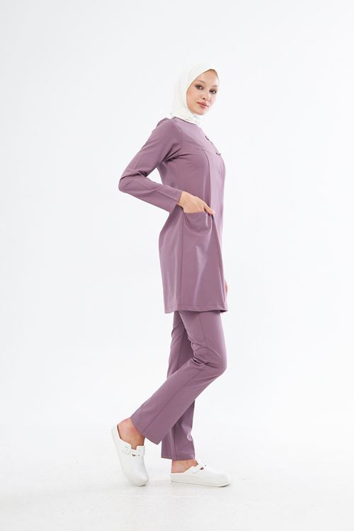 Nef Medikal Elegance Leylak Tesettür Takım