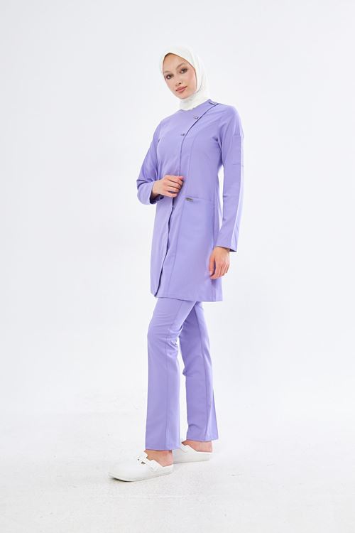 Nef Medikal Elegance Lila Tesettür Takım