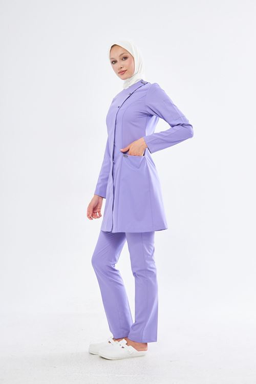 Nef Medikal Elegance Lila Tesettür Takım