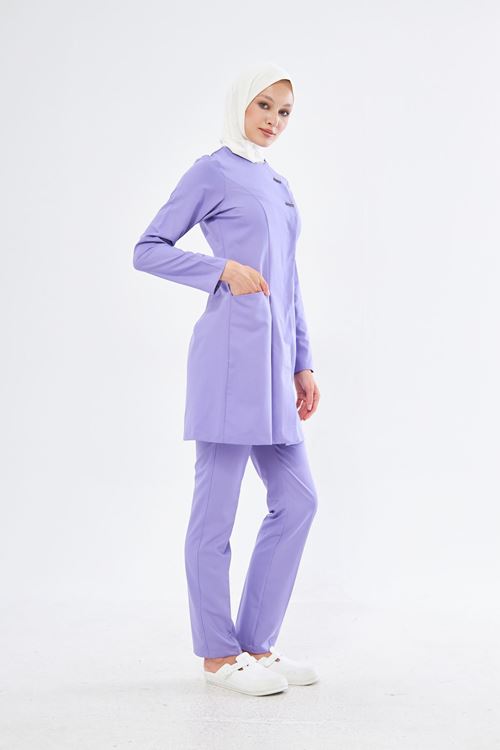 Nef Medikal Elegance Lila Tesettür Takım