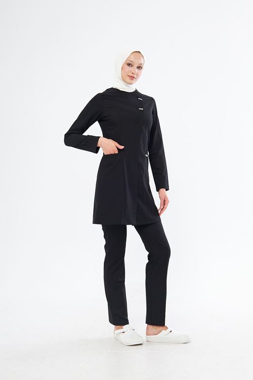 Nef Medikal Elegance Siyah Tesettür Takım