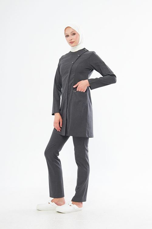 Nef Medikal Elegance Santana Füme Gri Tesettür Takım