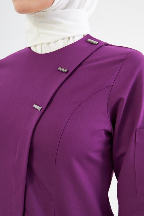 Nef Medikal Elegance Eflatun Tesettür Takım