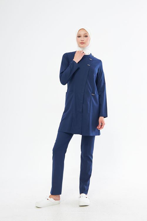 Nef Medikal Elegance Indigo Tesettür Takım