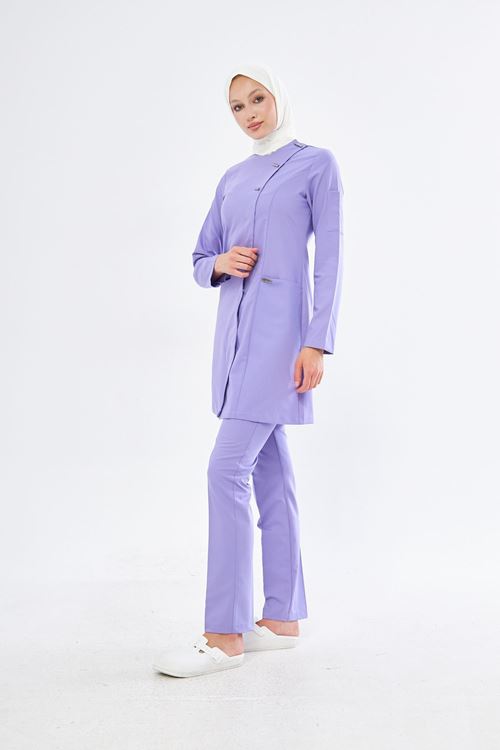 Nef Medikal Elegance Lila Tesettür Takım