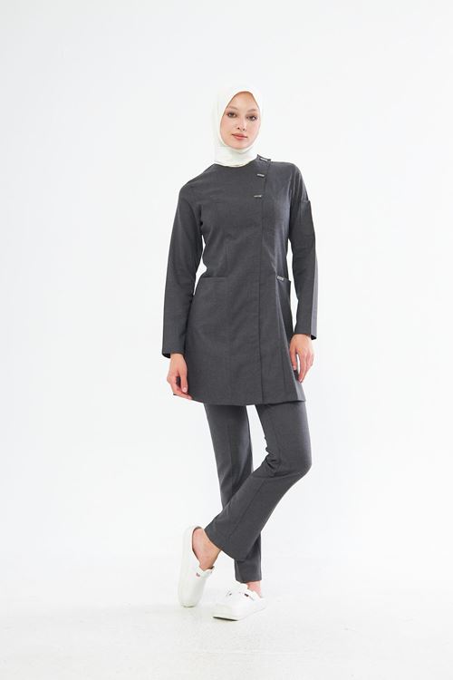 Nef Medikal Elegance Santana Füme Gri Tesettür Takım
