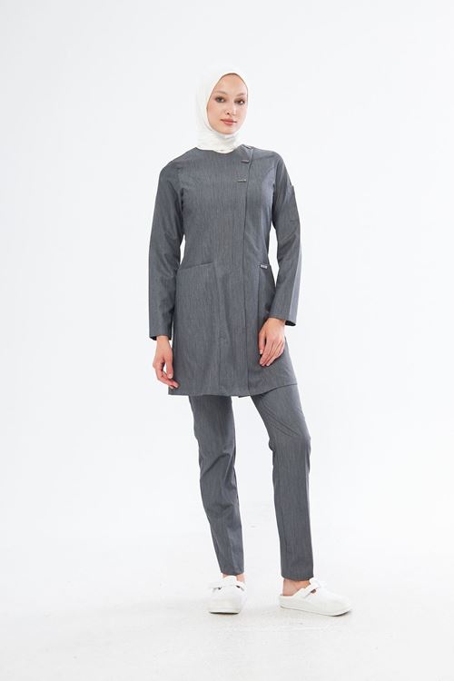 Nef Medikal Elegance Antrasit Gri Tesettür Takım