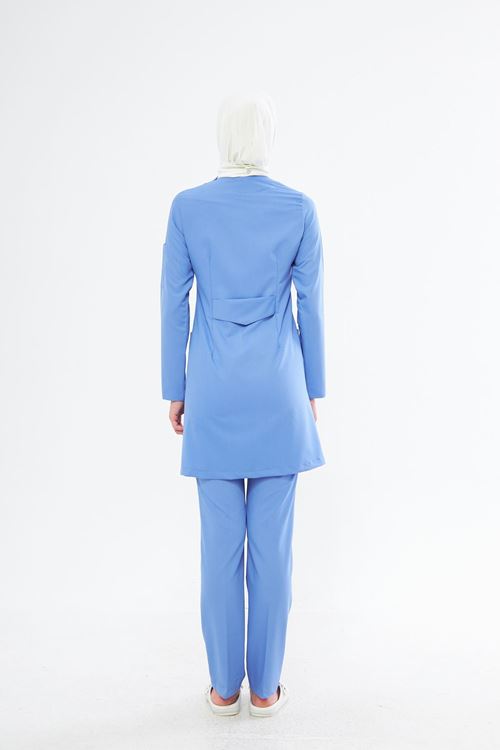 Nef Medikal Elegance Mavi Tesettür Takım