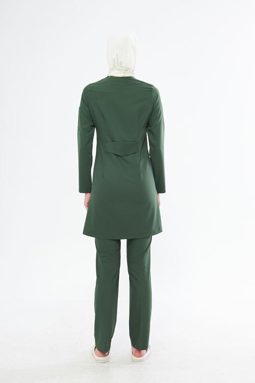 Nef Medikal Elegance Kına Yeşili Tesettür Takım