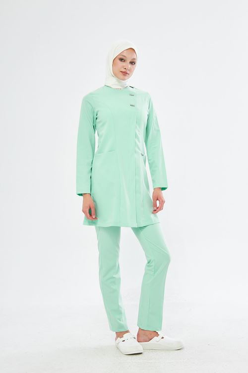 Nef Medikal Elegance Su Yeşili Tesettür Takım