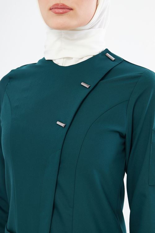 Nef Medikal Elegance Zümrüt Yeşili Tesettür Takım