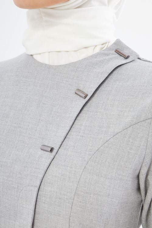 Nef Medikal Elegance Santana Açık Gri Tesettür Takım