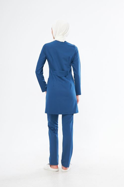 Nef Medikal Elegance Petrol Mavi Tesettür Takım