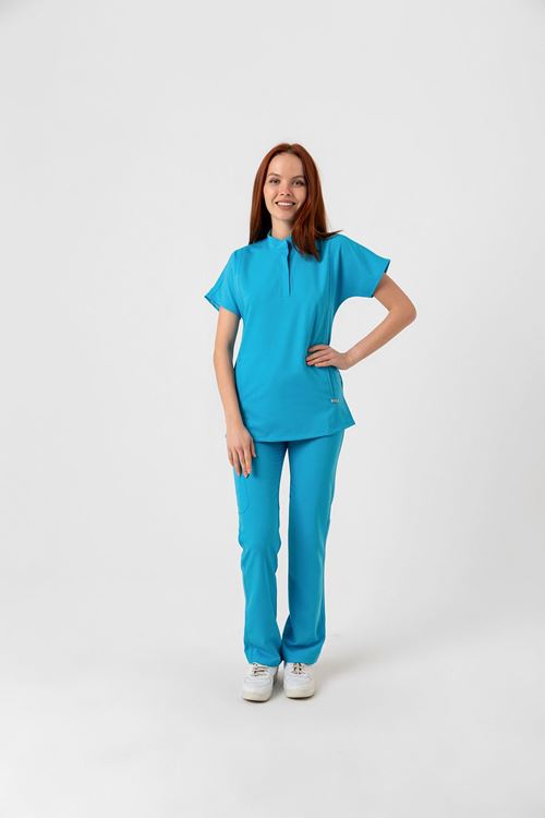 Nef Medikal New Line Turkuaz Mavi Kadın Takım 