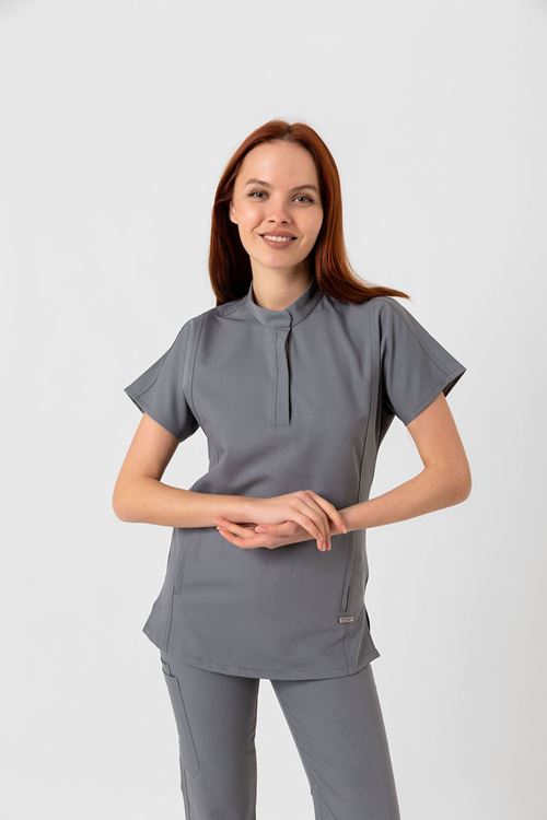 Nef Medikal New Line Gri Kadın Takım