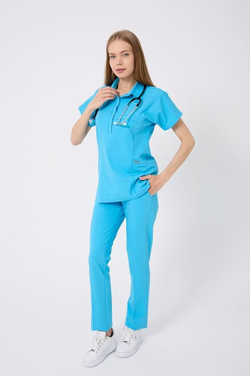 Nef Medikal Planet Turkuaz Mavi Kadın Takım