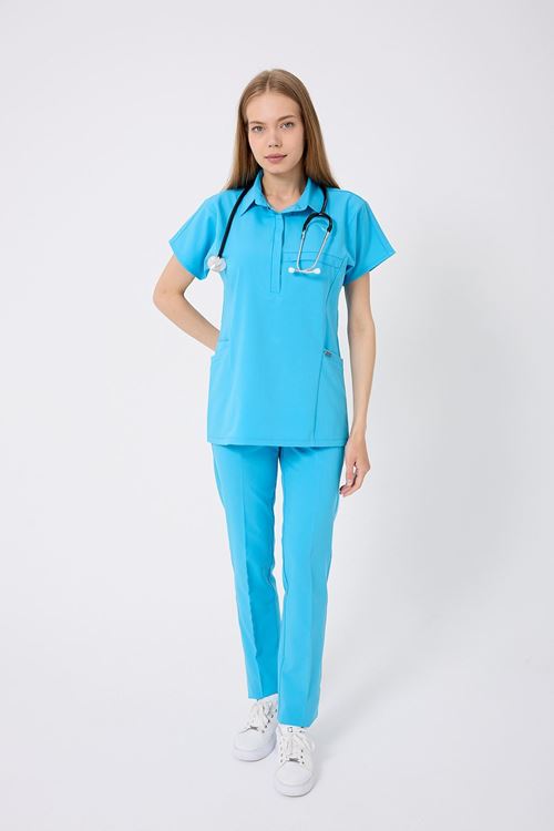 Nef Medikal Planet Turkuaz Mavi Kadın Takım