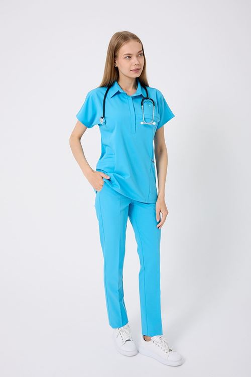 Nef Medikal Planet Turkuaz Mavi Kadın Takım