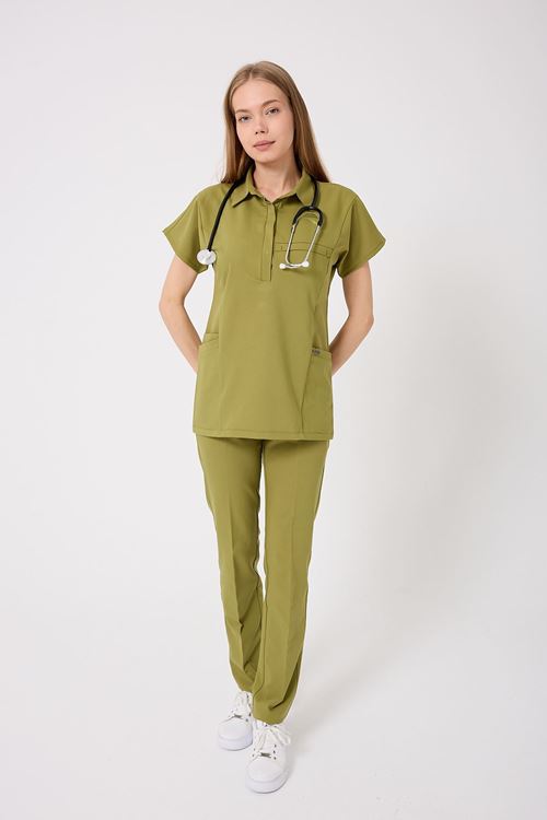 Nef Medikal Planet Yağ Yeşili Kadın Takım