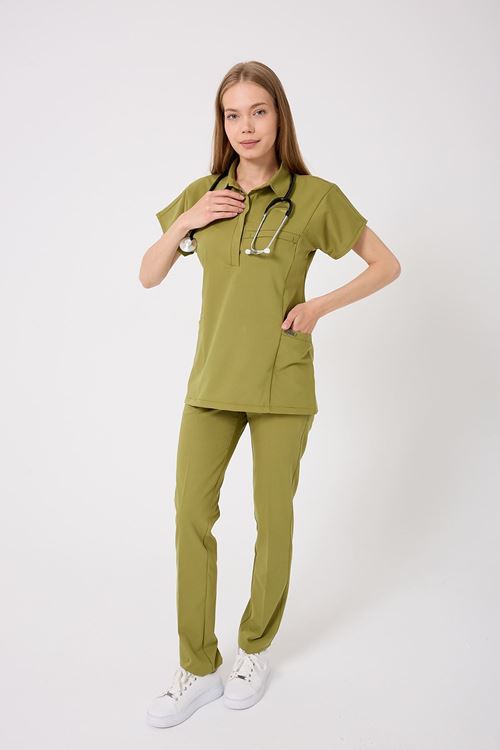 Nef Medikal Planet Yağ Yeşili Kadın Takım