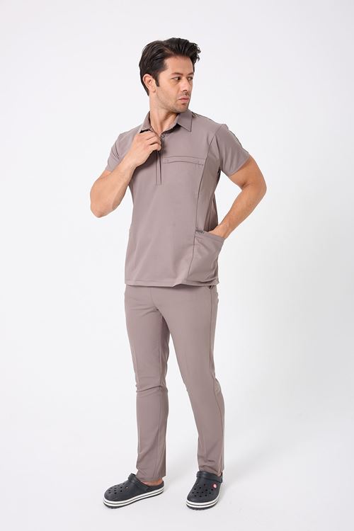 Nef Medikal Planet Koyu Bej Erkek Takım