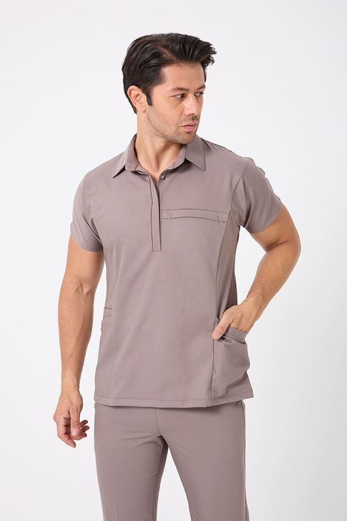 Nef Medikal Planet Koyu Bej Erkek Takım