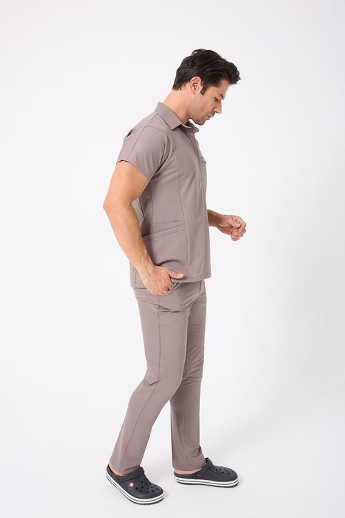 Nef Medikal Planet Koyu Bej Erkek Takım