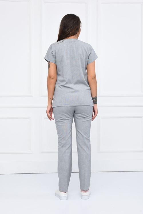 Nefmed Üniforma Greys Santana Açık Gri Kadın Takım