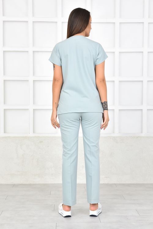 Nefmed Üniforma Greys Açık Küf Kadın Takım