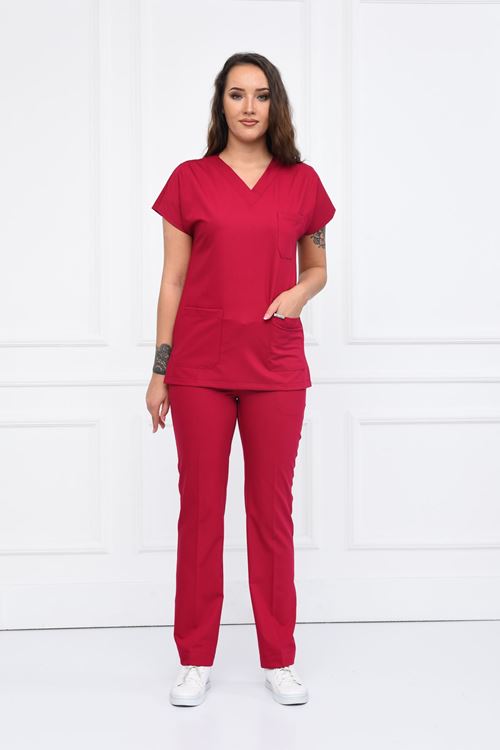 Nefmed Üniforma Greys Fuşya Kadın Takım