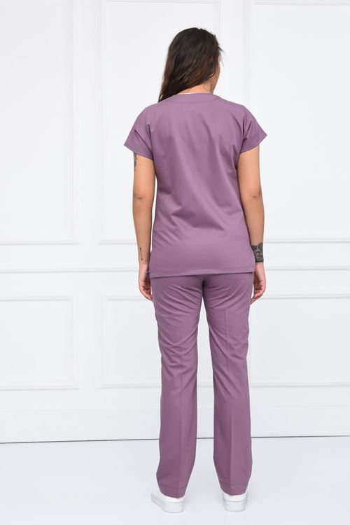 Nefmed Üniforma Greys Leylak Kadın Takım