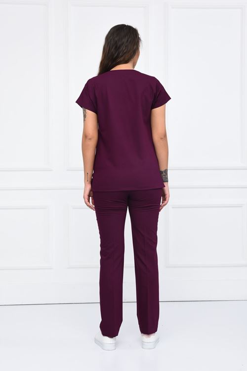 Nefmed Üniforma Greys Mürdüm Kadın Takım