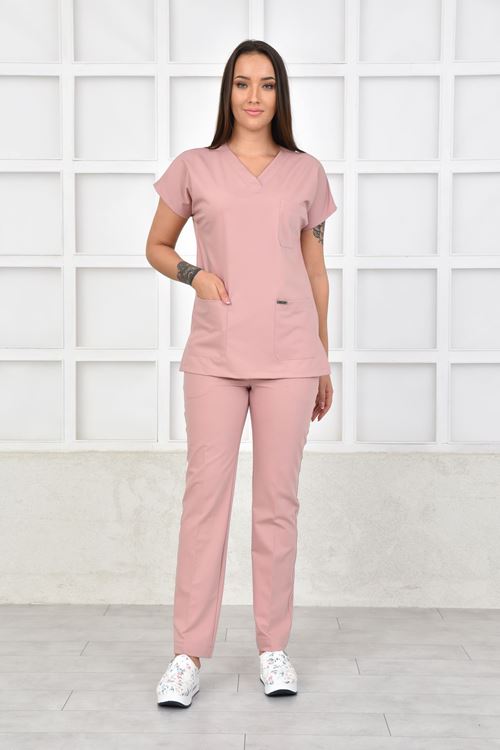 Nefmed Üniforma Greys Pudra Kadın Takım
