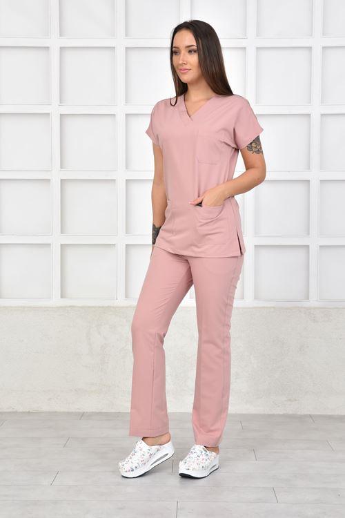 Nefmed Üniforma Greys Pudra Kadın Takım