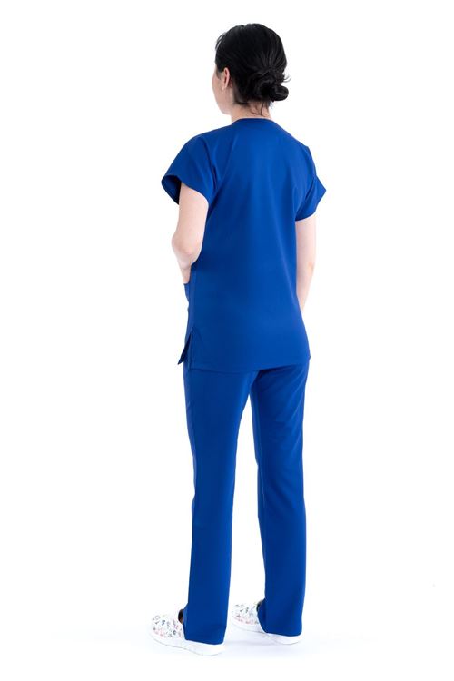 Nefmed Üniforma Greys Saks Mavi Kadın Takım