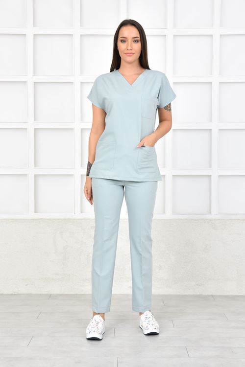 Nefmed Üniforma Greys Açık Küf Kadın Takım
