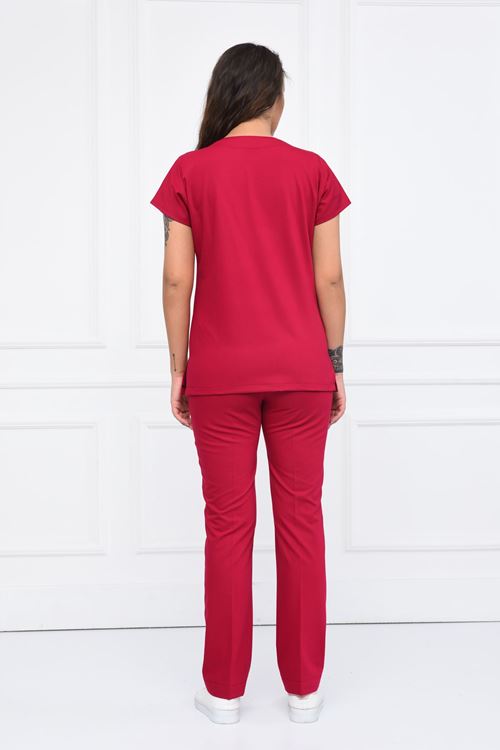 Nefmed Üniforma Greys Fuşya Kadın Takım