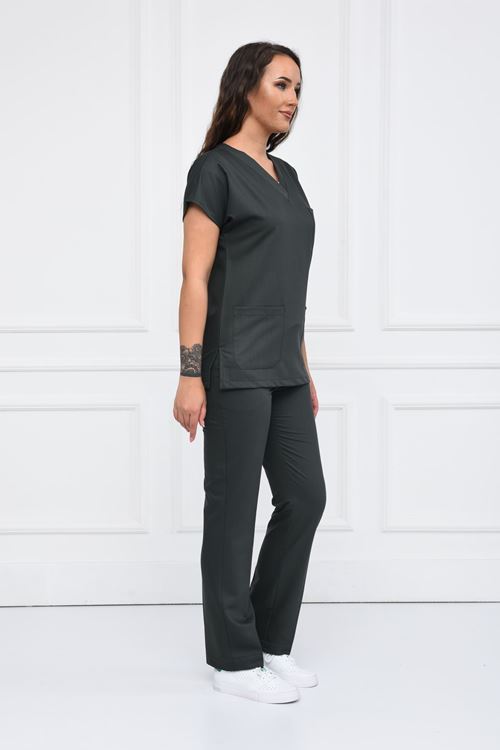 Nefmed Üniforma Greys Haki Kadın Takım