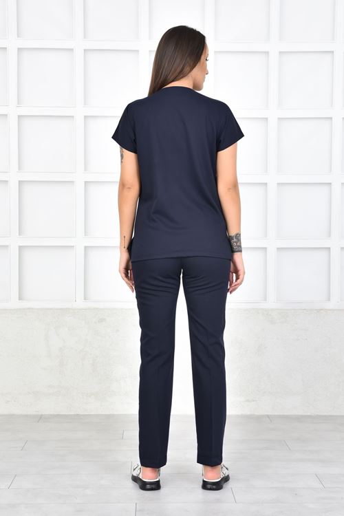 Nefmed Üniforma Greys Lacivert Kadın Takım 