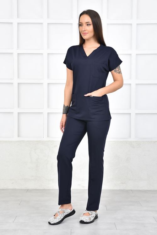 Nefmed Üniforma Greys Lacivert Kadın Takım 