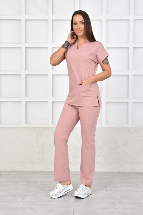 Nefmed Üniforma Greys Pudra Kadın Takım