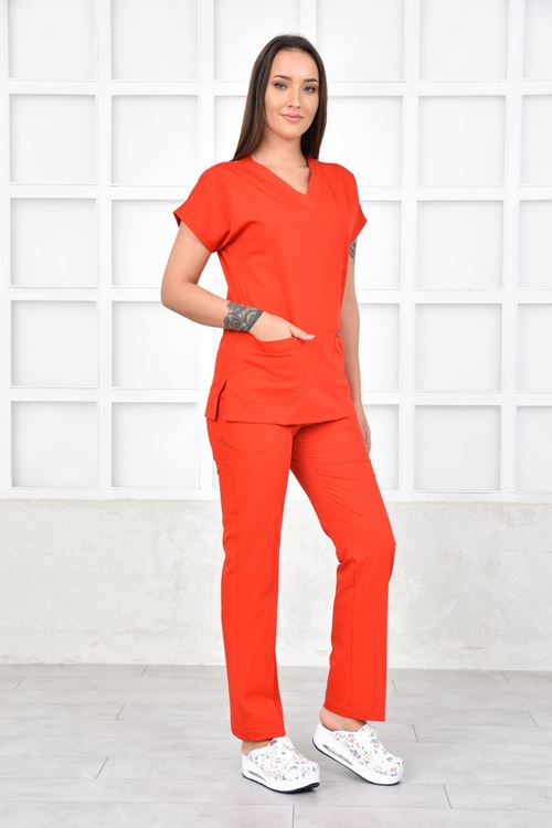 Nefmed Üniforma Greys Turuncu Kadın Takım