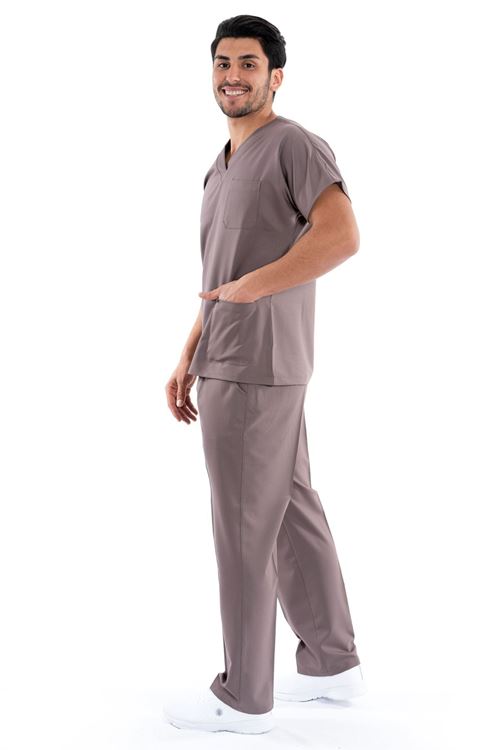 Greys Erkek Takım-Koyu Bej